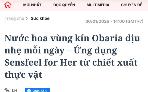 Ảnh chụp bài viết về Obaria trên Báo Phụ nữ Việt Nam